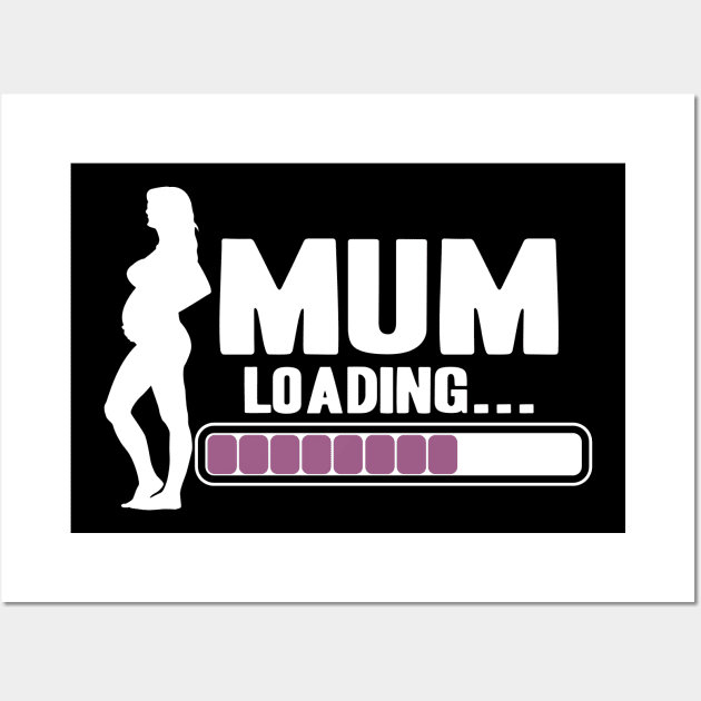 Cute Mom To Be Loading New Mother Newborn Baby Pregnancy Pregnant Wall Art by Kuehni
